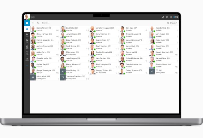 GTVoice admin dashboard showing agents and their status
