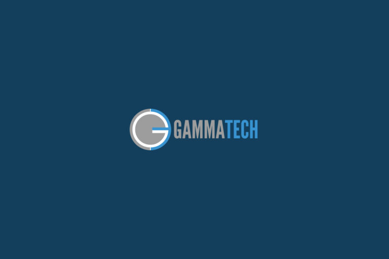 Gamma Tech Services Logo on blue background