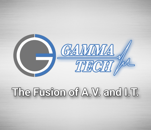 Old Gamma Tech logo showcasing the addition of the Audio Video department